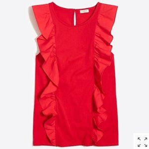J. Crew Ruffle Front Sleeveless Top Size Small S